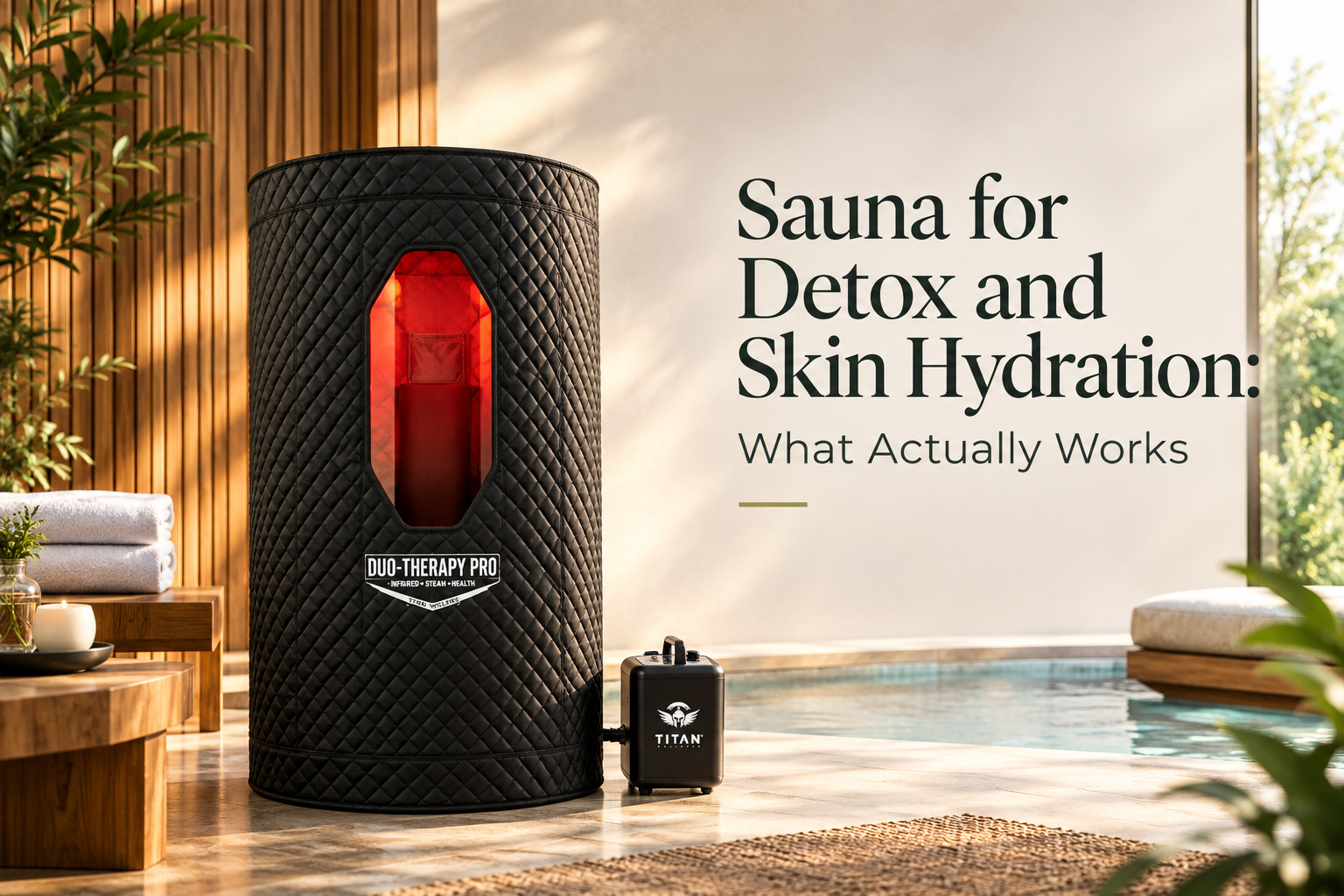 Titan Wellness Duo-Therapy Pro sauna for detox and skin hydration